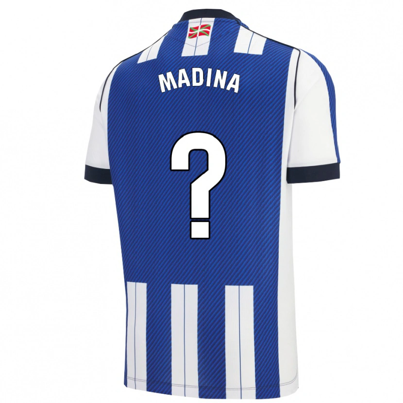 Danxen Kvinder Aimar Madina #0 Blå Hvid Hjemmebane Spillertrøjer 2025/26 Trøje T-Shirt