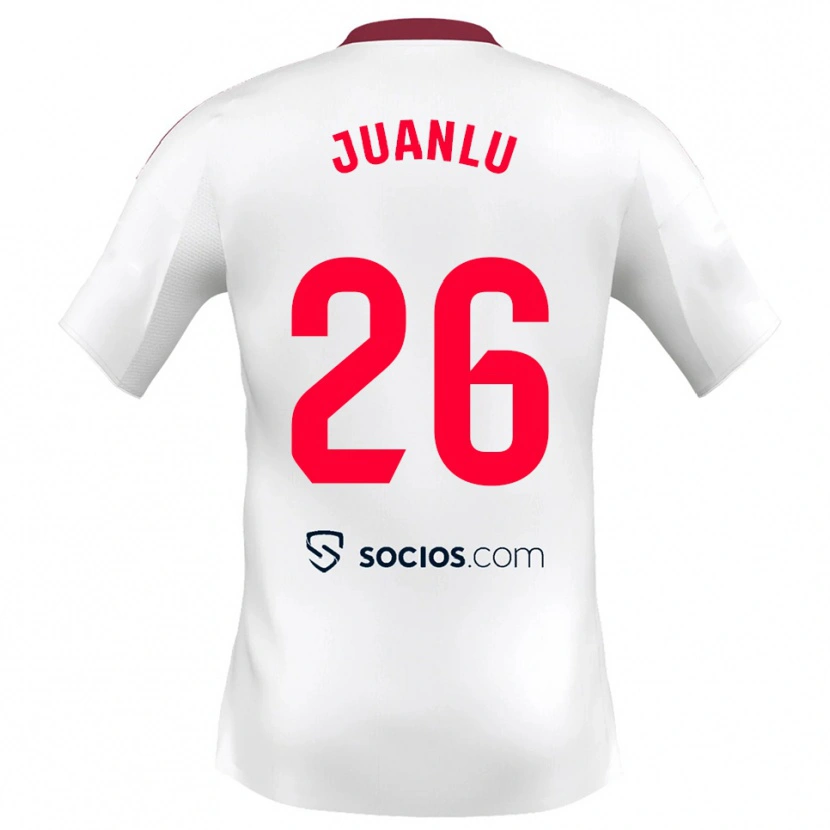 Danxen Kvinder Juanlu Sánchez #26 Hvid Rød Hjemmebane Spillertrøjer 2025/26 Trøje T-Shirt