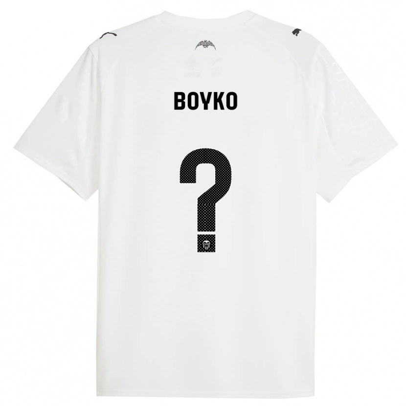 Danxen Kvinder Yaroslav Boyko #0 Hvid Sort Hjemmebane Spillertrøjer 2025/26 Trøje T-Shirt