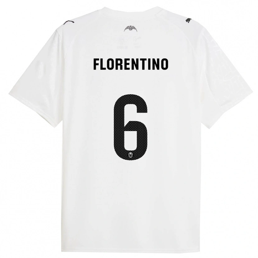 Danxen Kvinder Claudia Florentino #6 Hvid Sort Hjemmebane Spillertrøjer 2025/26 Trøje T-Shirt