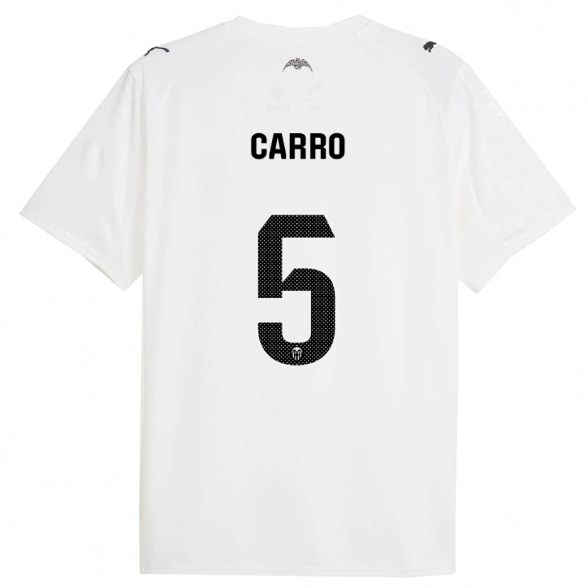 Danxen Kvinder Marta Carro #5 Hvid Sort Hjemmebane Spillertrøjer 2025/26 Trøje T-Shirt