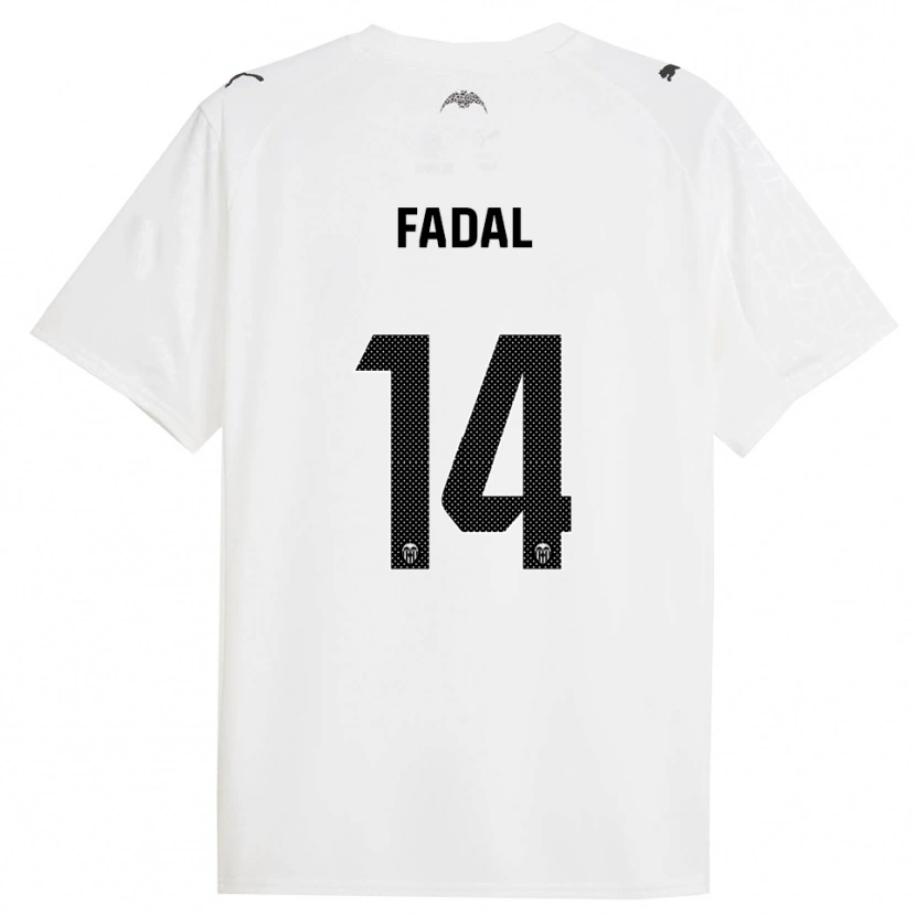 Danxen Kvinder Ali Fadal #14 Hvid Sort Hjemmebane Spillertrøjer 2025/26 Trøje T-Shirt