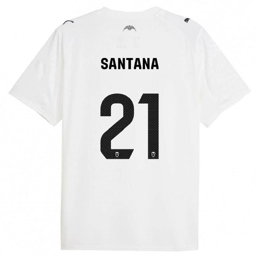 Danxen Kvinder Ismael Santana #21 Hvid Sort Hjemmebane Spillertrøjer 2025/26 Trøje T-Shirt