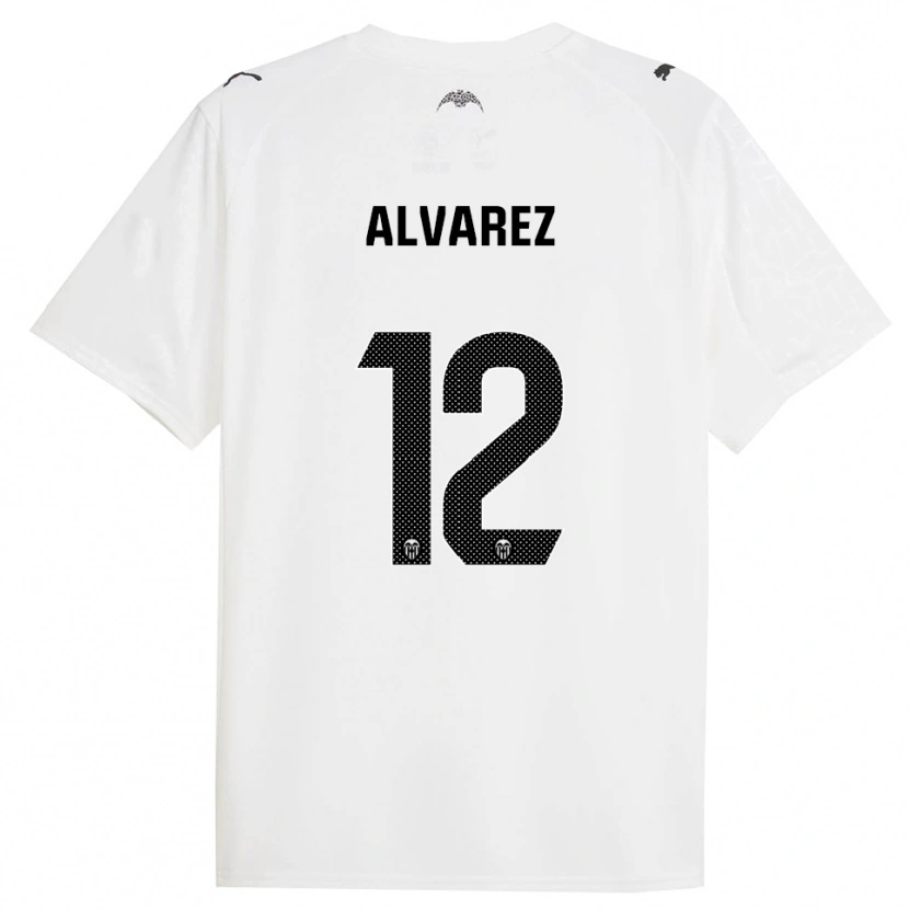 Danxen Kvinder Sofia Alvarez #12 Hvid Sort Hjemmebane Spillertrøjer 2025/26 Trøje T-Shirt