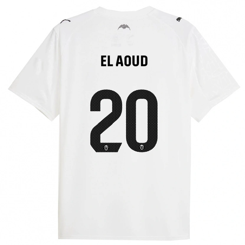 Danxen Kvinder Ismail El Aoud #20 Hvid Sort Hjemmebane Spillertrøjer 2025/26 Trøje T-Shirt