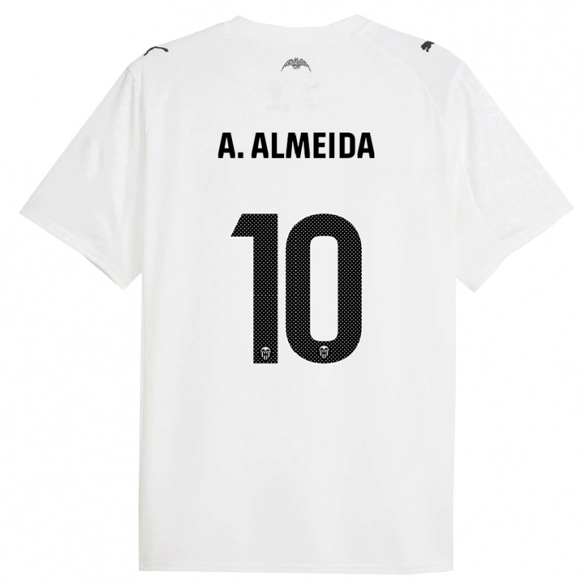 Danxen Kvinder André Almeida #10 Hvid Sort Hjemmebane Spillertrøjer 2025/26 Trøje T-Shirt