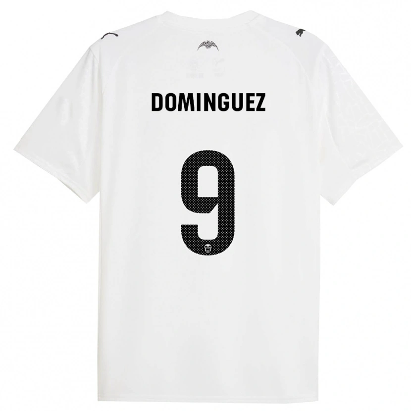 Danxen Kvinder Mario Dominguez #9 Hvid Sort Hjemmebane Spillertrøjer 2025/26 Trøje T-Shirt