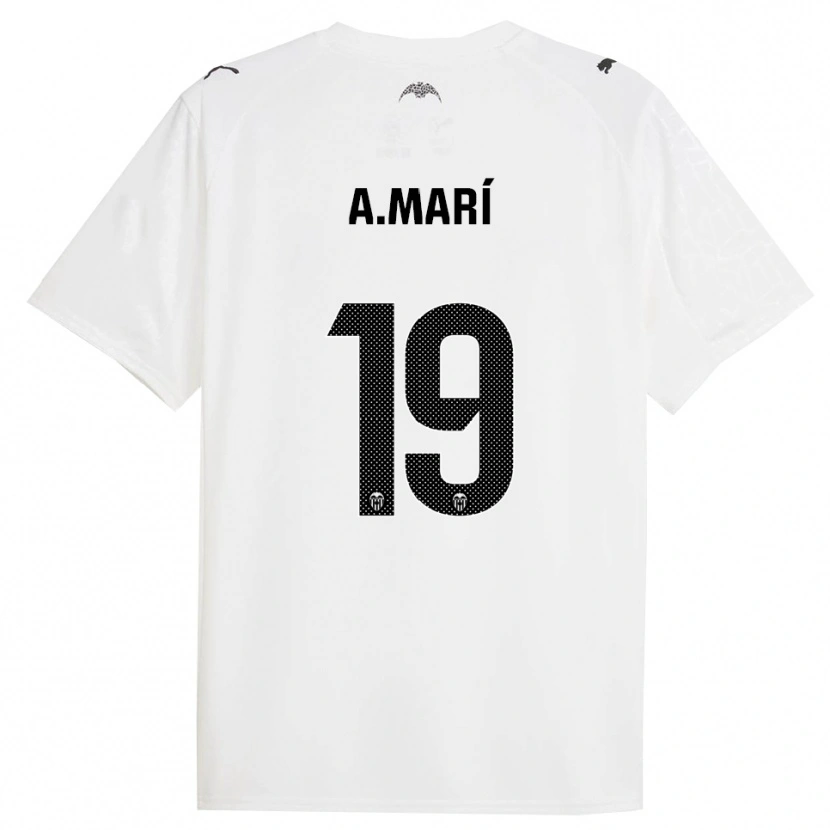 Danxen Kvinder Alberto Marí #19 Hvid Sort Hjemmebane Spillertrøjer 2025/26 Trøje T-Shirt