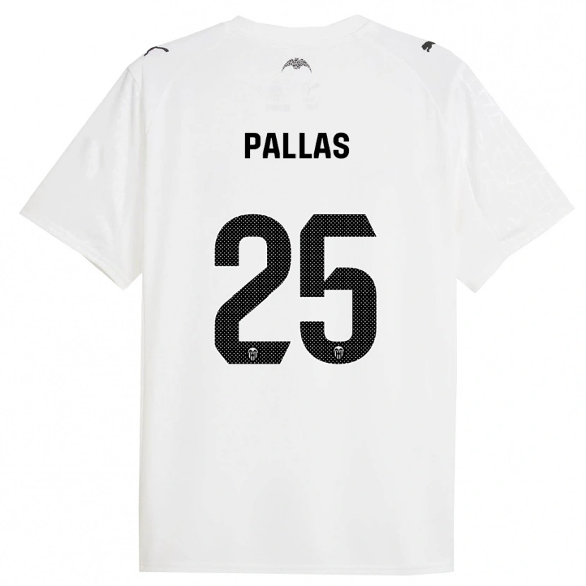 Danxen Kvinder Nerea Pallas #25 Hvid Sort Hjemmebane Spillertrøjer 2025/26 Trøje T-Shirt