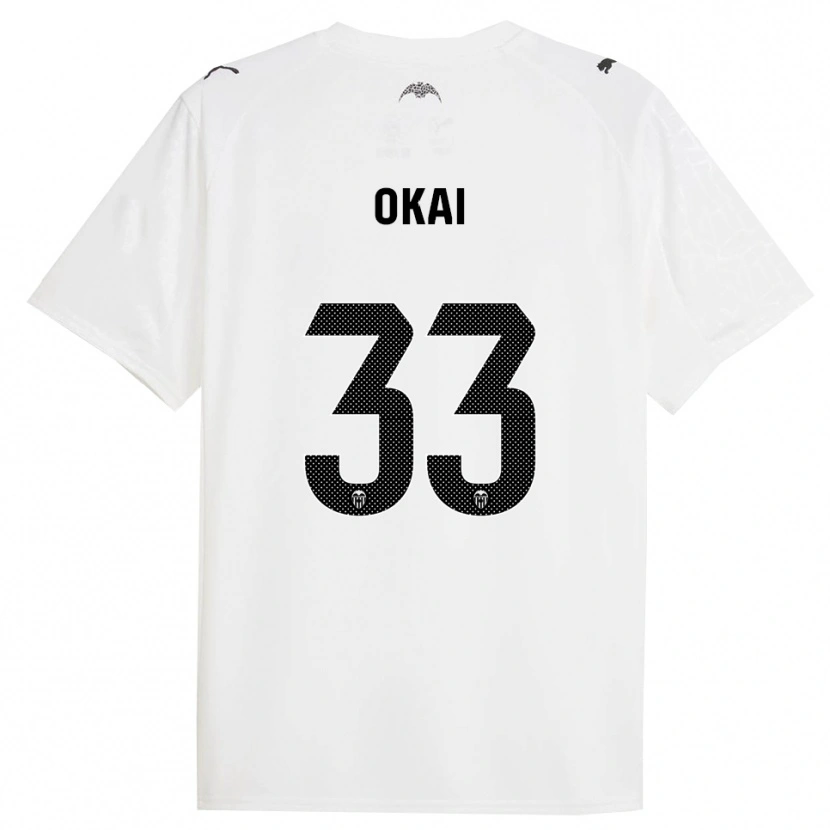 Danxen Kvinder Leslie Okai #33 Hvid Sort Hjemmebane Spillertrøjer 2025/26 Trøje T-Shirt