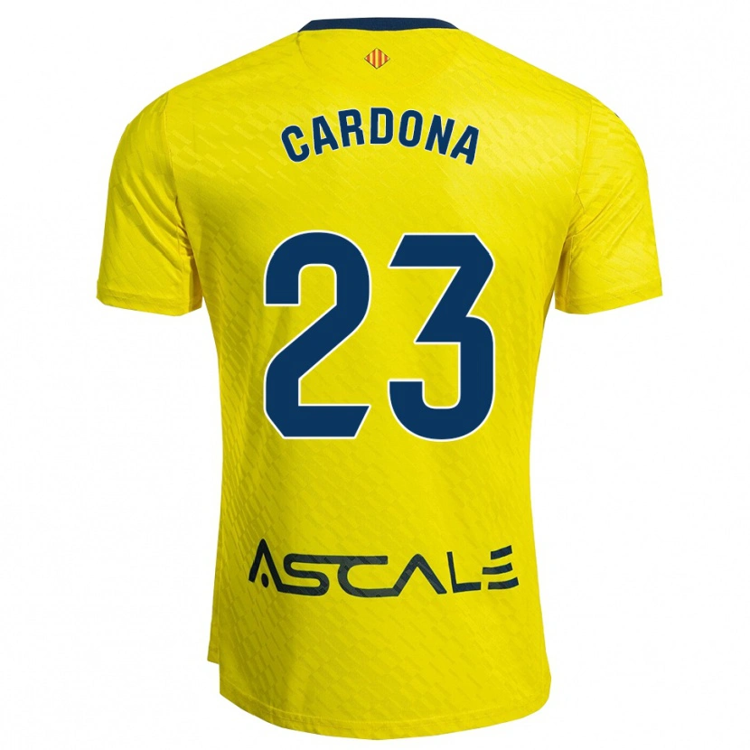 Danxen Kvinder Sergi Cardona #23 Gul Navy Hjemmebane Spillertrøjer 2025/26 Trøje T-Shirt
