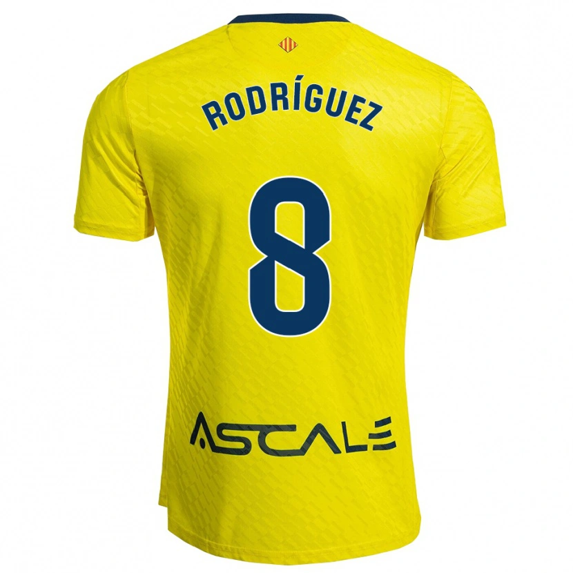 Danxen Kvinder Unai Rodríguez #8 Gul Navy Hjemmebane Spillertrøjer 2025/26 Trøje T-Shirt