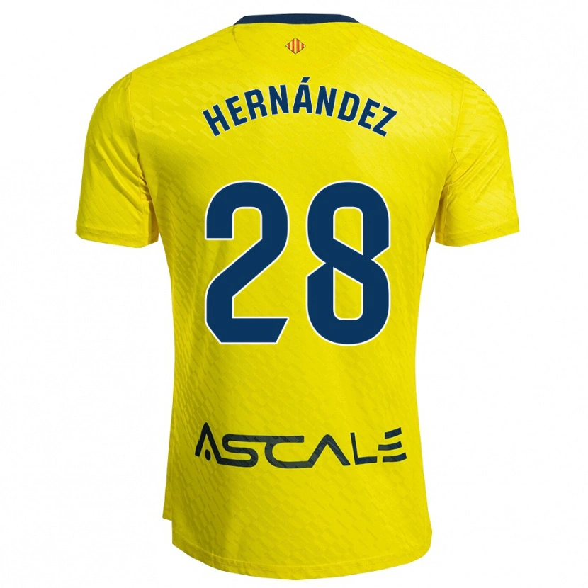 Danxen Kvinder Gerard Hernández #28 Gul Navy Hjemmebane Spillertrøjer 2025/26 Trøje T-Shirt