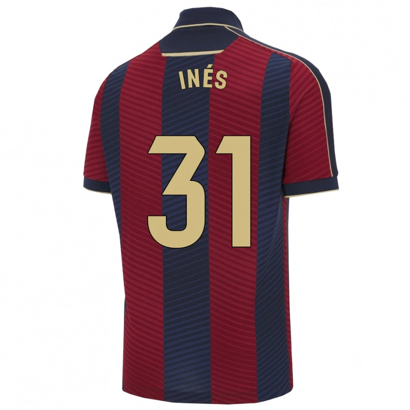 Danxen Kvinder Inés Rizo #31 Rød Navy Hjemmebane Spillertrøjer 2025/26 Trøje T-Shirt