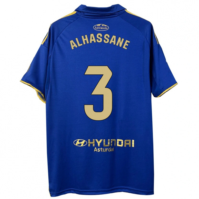 Danxen Kvinder Rahim Alhassane #3 Blå Guld Hjemmebane Spillertrøjer 2025/26 Trøje T-Shirt
