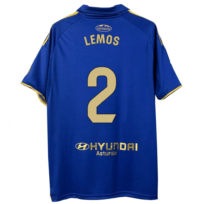 Danxen Kvinder Álvaro Lemos #2 Blå Guld Hjemmebane Spillertrøjer 2025/26 Trøje T-Shirt