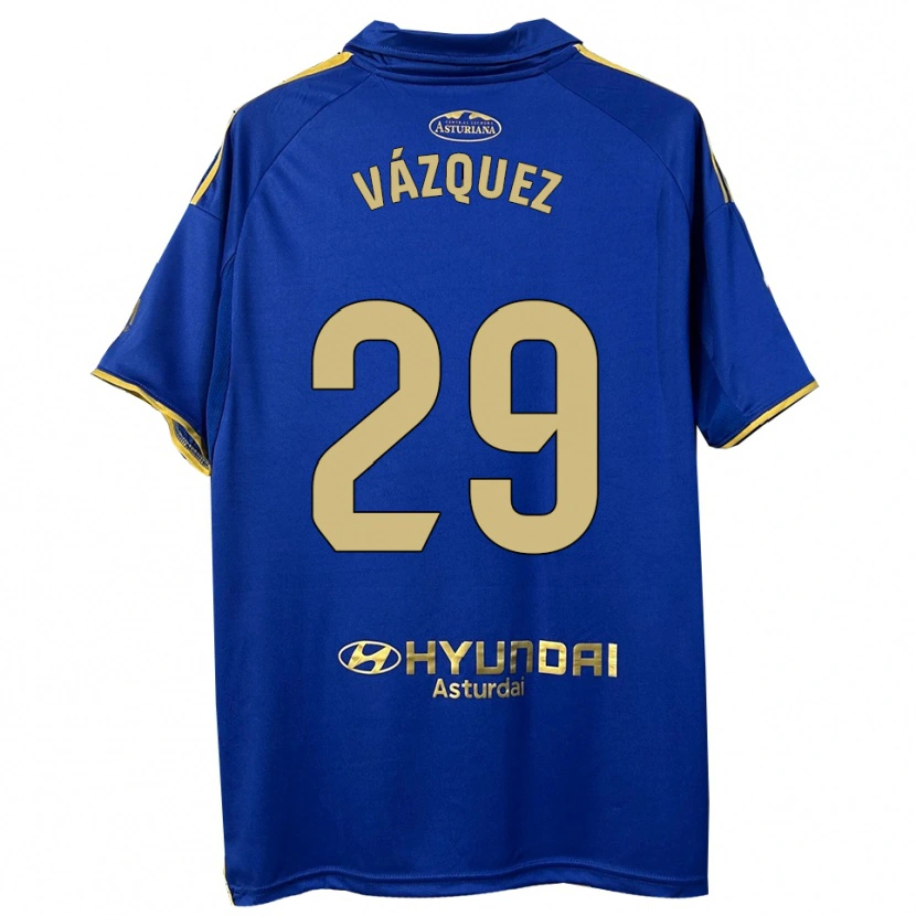 Danxen Kvinder Jaime Vázquez #29 Blå Guld Hjemmebane Spillertrøjer 2025/26 Trøje T-Shirt