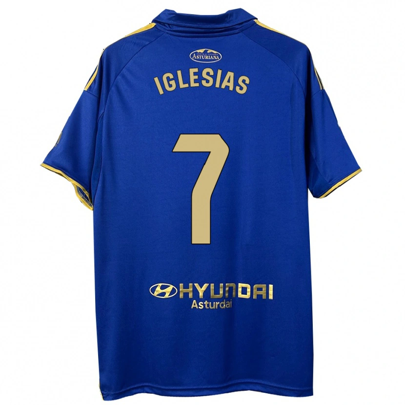 Danxen Kvinder María Iglesias Orviz #7 Blå Guld Hjemmebane Spillertrøjer 2025/26 Trøje T-Shirt