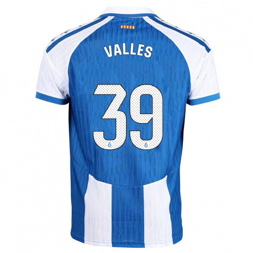 Danxen Kvinder Gastón Valles #39 Blå Hvid Hjemmebane Spillertrøjer 2025/26 Trøje T-Shirt