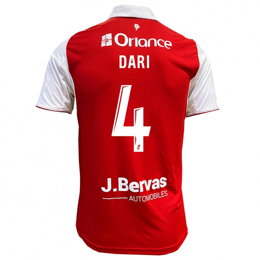 Danxen Kvinder Achraf Dari #4 Rød Hvid Hjemmebane Spillertrøjer 2025/26 Trøje T-Shirt