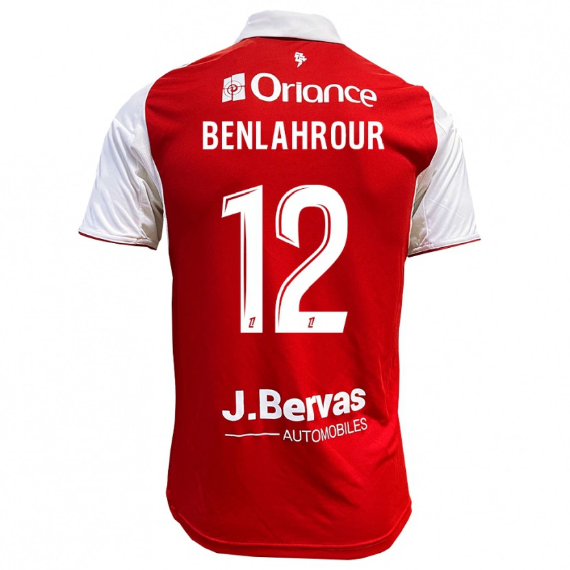 Danxen Kvinder Ilyes Benlahrour #12 Rød Hvid Hjemmebane Spillertrøjer 2025/26 Trøje T-Shirt