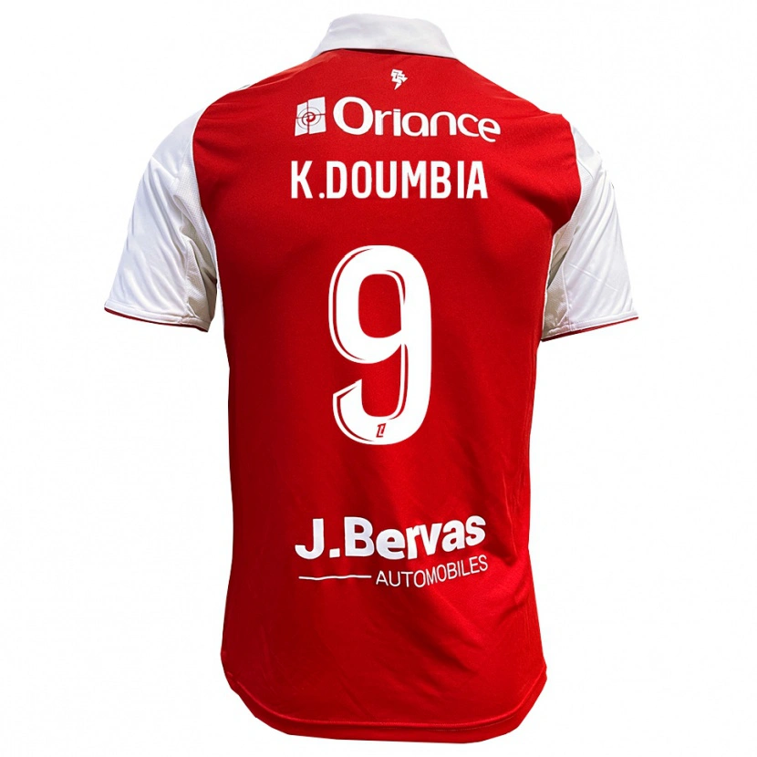Danxen Kvinder Kamory Doumbia #9 Rød Hvid Hjemmebane Spillertrøjer 2025/26 Trøje T-Shirt