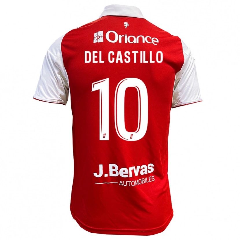 Danxen Kvinder Romain Del Castillo #10 Rød Hvid Hjemmebane Spillertrøjer 2025/26 Trøje T-Shirt