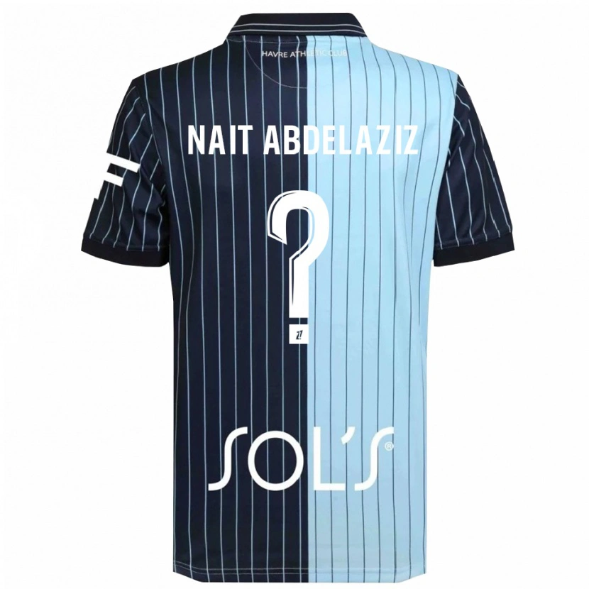 Danxen Kvinder Elias Naït Abdelaziz #0 Navy Himmelblå Hjemmebane Spillertrøjer 2025/26 Trøje T-Shirt