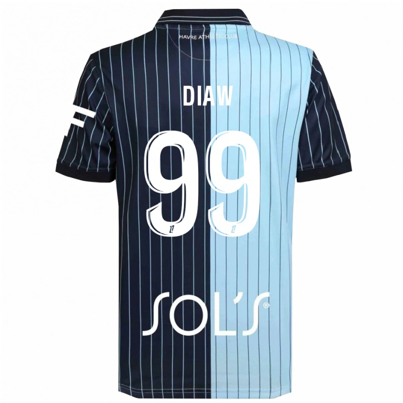 Danxen Kvinder Mory Diaw #99 Navy Himmelblå Hjemmebane Spillertrøjer 2025/26 Trøje T-Shirt