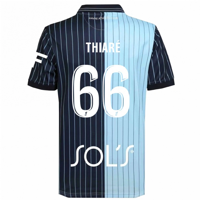 Danxen Kvinder Aliou Thiaré #66 Navy Himmelblå Hjemmebane Spillertrøjer 2025/26 Trøje T-Shirt