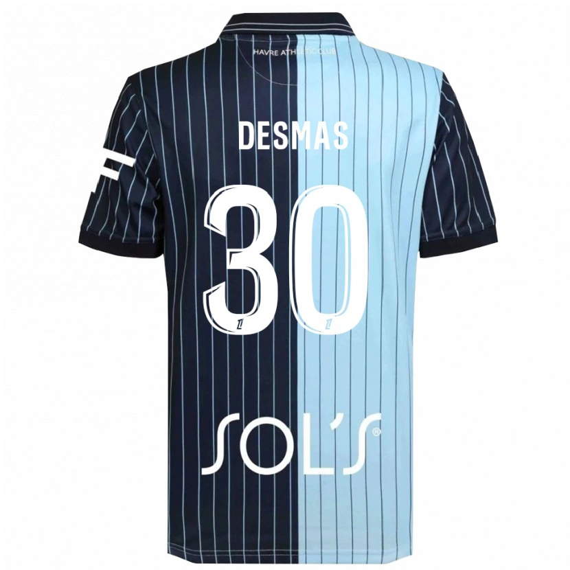 Danxen Kvinder Arthur Desmas #30 Navy Himmelblå Hjemmebane Spillertrøjer 2025/26 Trøje T-Shirt