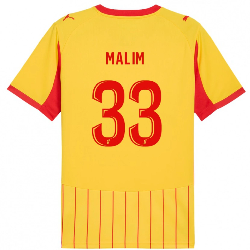 Danxen Kvinder Yasmina Malim #33 Gul Rød Hjemmebane Spillertrøjer 2025/26 Trøje T-Shirt