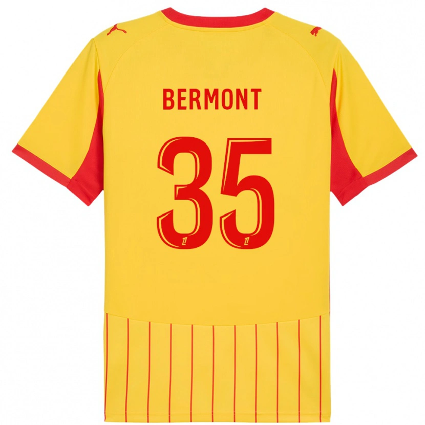 Danxen Kvinder Anthony Bermont #35 Gul Rød Hjemmebane Spillertrøjer 2025/26 Trøje T-Shirt