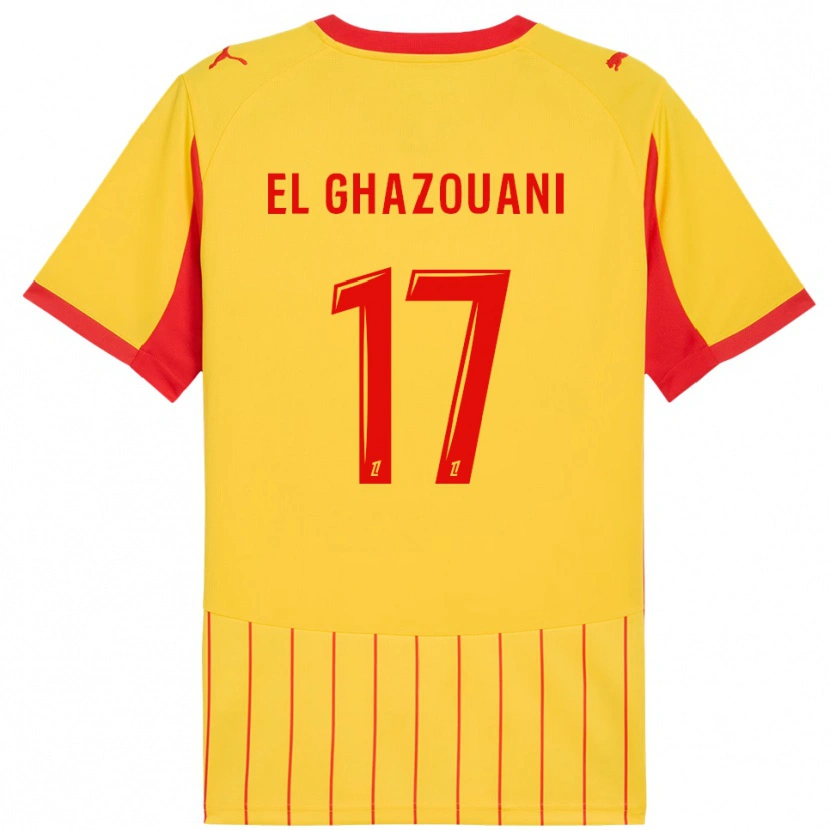 Danxen Kvinder Fatima El Ghazouani #17 Gul Rød Hjemmebane Spillertrøjer 2025/26 Trøje T-Shirt