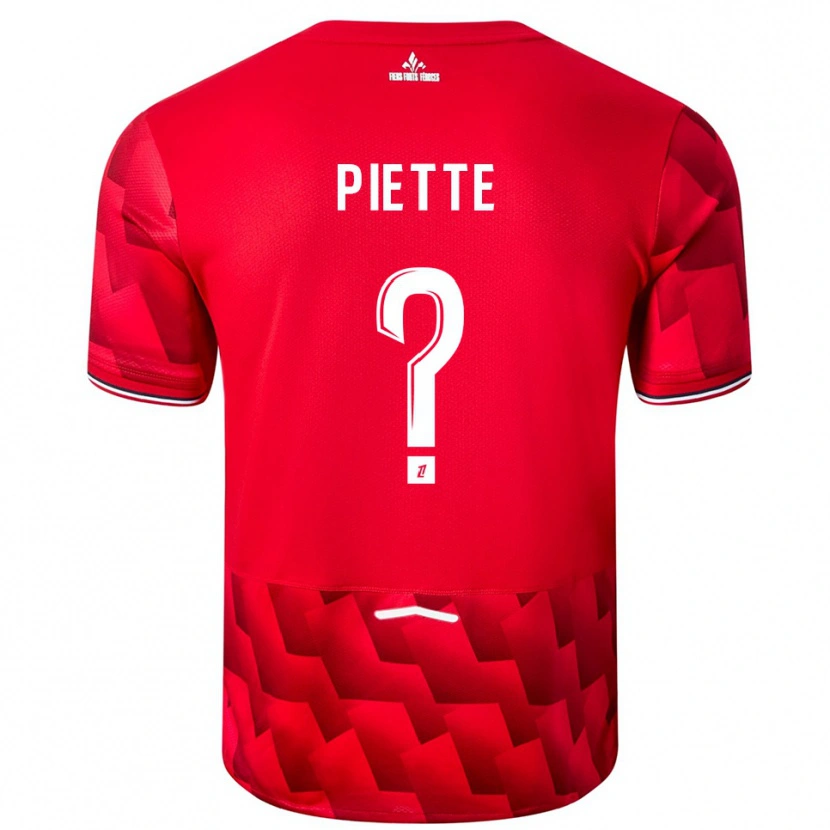 Danxen Kvinder Déborah Piette #0 Rød Hvid Hjemmebane Spillertrøjer 2025/26 Trøje T-Shirt