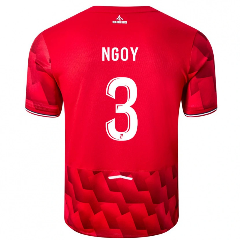 Danxen Kvinder Nathan Ngoy #3 Rød Hvid Hjemmebane Spillertrøjer 2025/26 Trøje T-Shirt