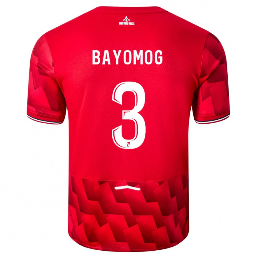 Danxen Kvinder Hugo Bayomog #3 Rød Hvid Hjemmebane Spillertrøjer 2025/26 Trøje T-Shirt