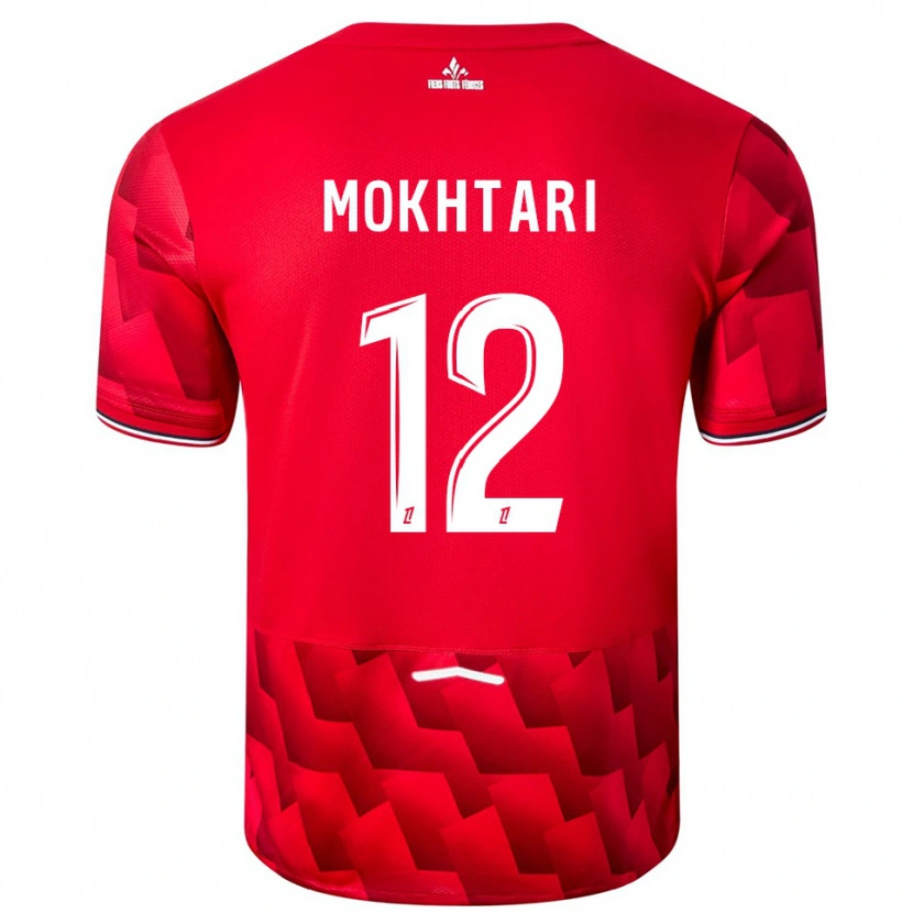 Danxen Kvinder Brahim Mokhtari #12 Rød Hvid Hjemmebane Spillertrøjer 2025/26 Trøje T-Shirt