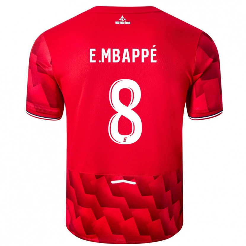 Danxen Kvinder Ethan Mbappé #8 Rød Hvid Hjemmebane Spillertrøjer 2025/26 Trøje T-Shirt