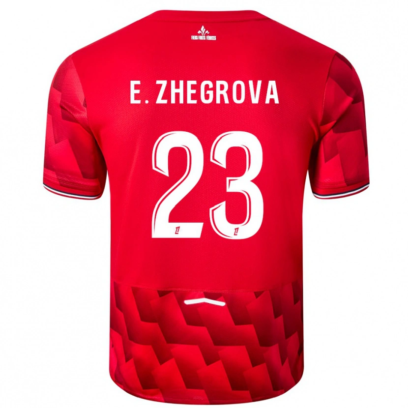Danxen Kvinder Edon Zhegrova #23 Rød Hvid Hjemmebane Spillertrøjer 2025/26 Trøje T-Shirt