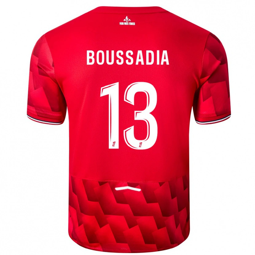Danxen Kvinder Saad Boussadia #13 Rød Hvid Hjemmebane Spillertrøjer 2025/26 Trøje T-Shirt