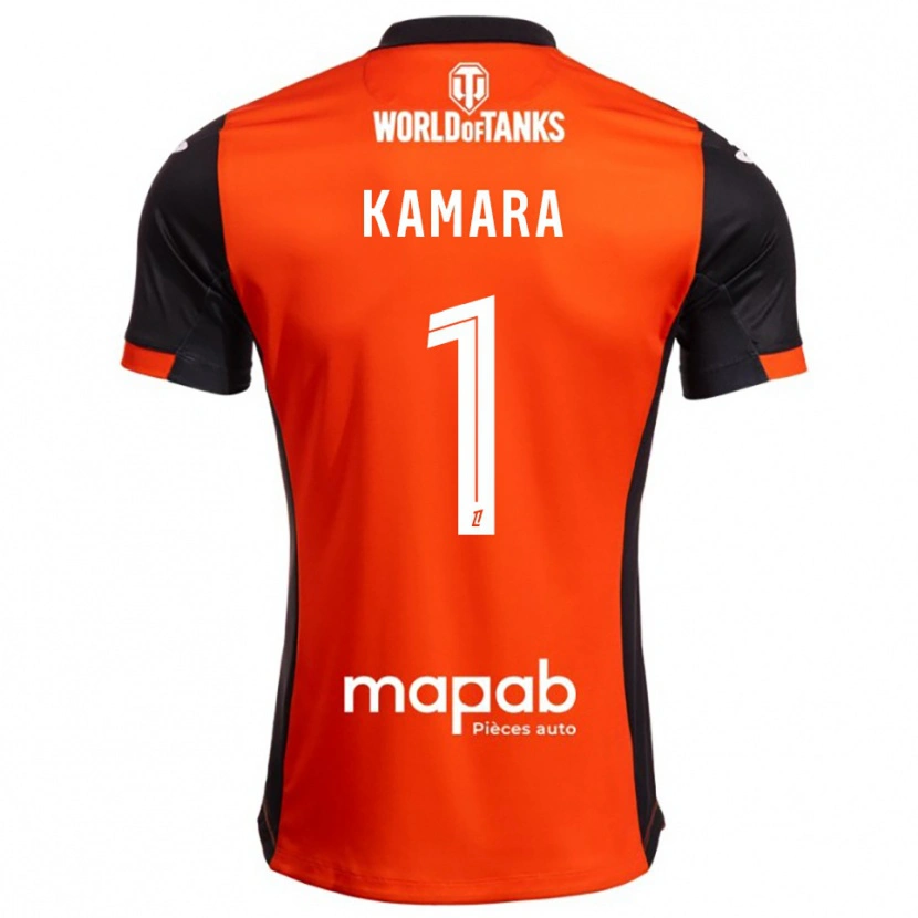 Danxen Kvinder Bingourou Kamara #1 Sort Orange Hjemmebane Spillertrøjer 2025/26 Trøje T-Shirt