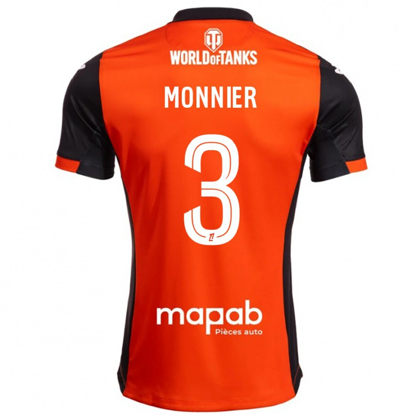 Danxen Kvinder Isaac Monnier #3 Sort Orange Hjemmebane Spillertrøjer 2025/26 Trøje T-Shirt