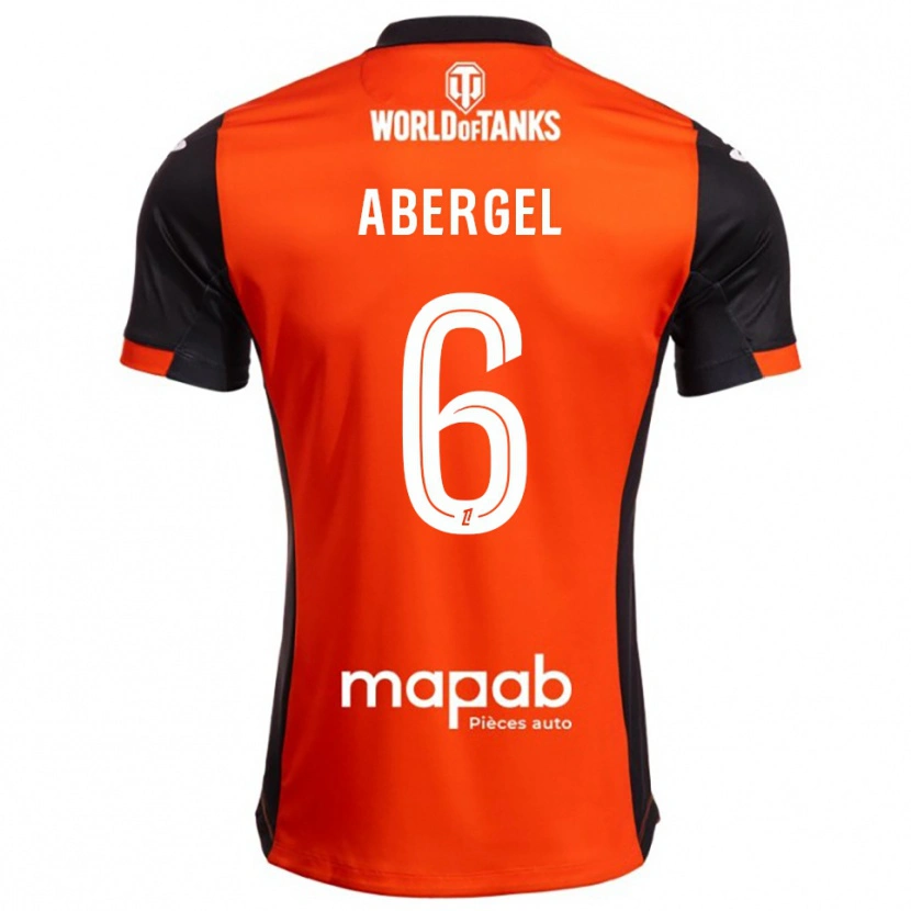Danxen Kvinder Laurent Abergel #6 Sort Orange Hjemmebane Spillertrøjer 2025/26 Trøje T-Shirt