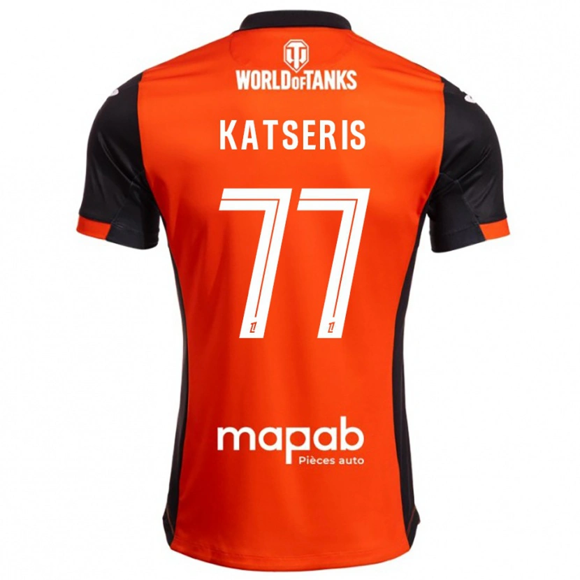 Danxen Kvinder Panos Katseris #77 Sort Orange Hjemmebane Spillertrøjer 2025/26 Trøje T-Shirt