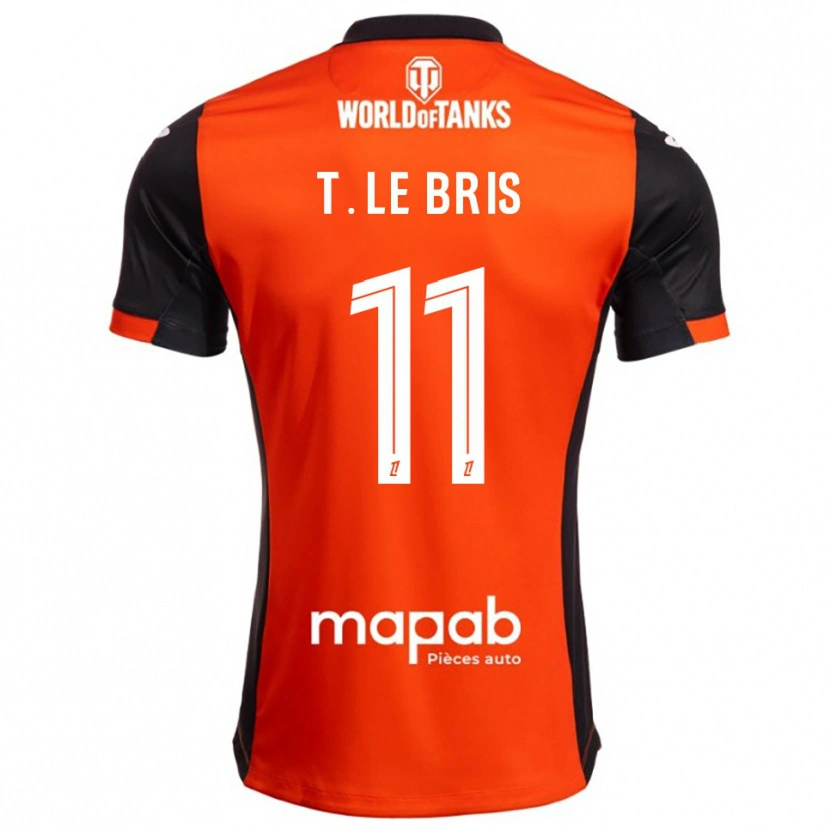 Danxen Kvinder Théo Le Bris #11 Sort Orange Hjemmebane Spillertrøjer 2025/26 Trøje T-Shirt
