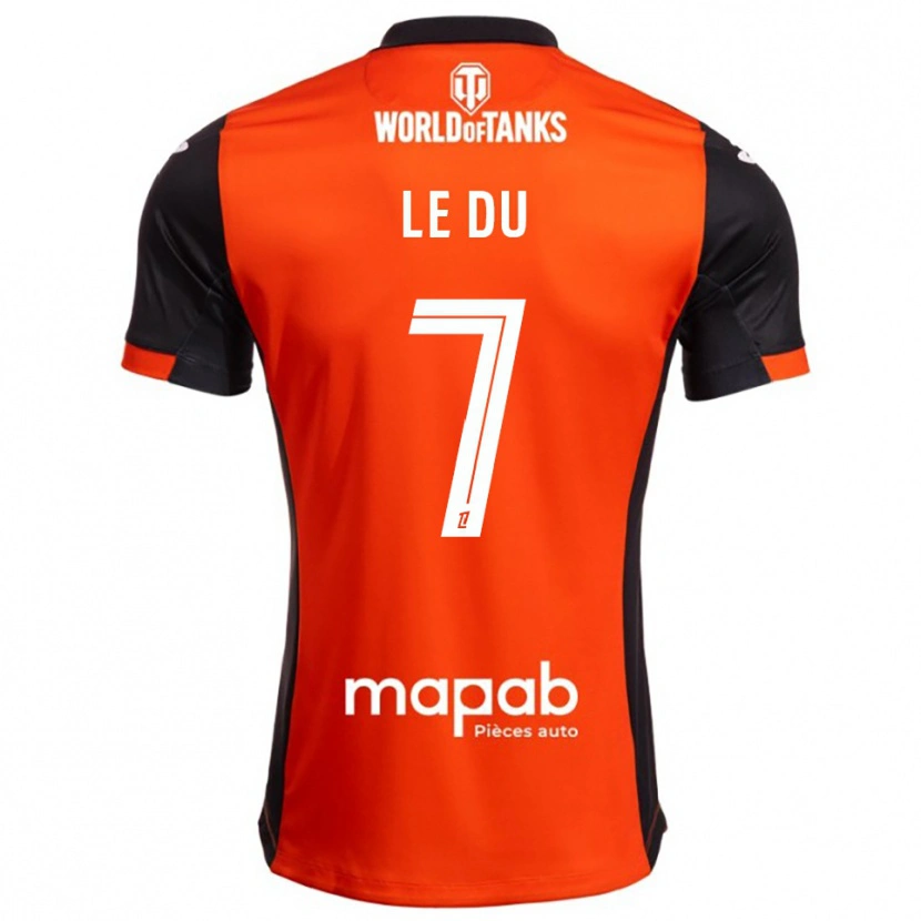 Danxen Kvinder Océane Le Du #7 Sort Orange Hjemmebane Spillertrøjer 2025/26 Trøje T-Shirt