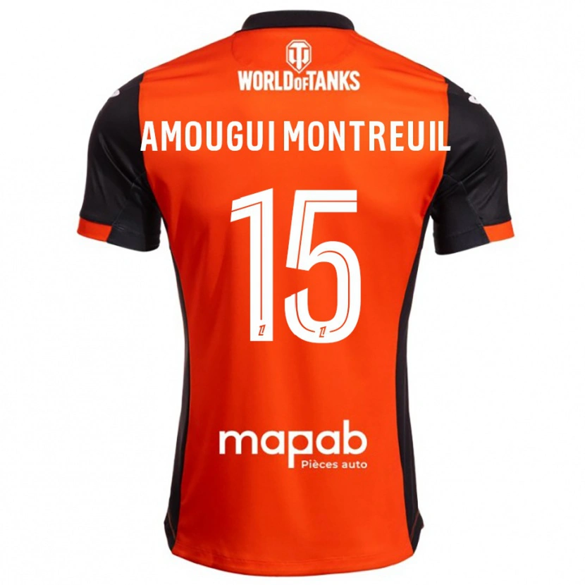 Danxen Kvinder Maceo Amougui Montreuil #15 Sort Orange Hjemmebane Spillertrøjer 2025/26 Trøje T-Shirt