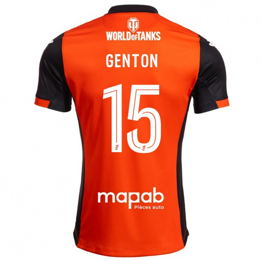 Danxen Kvinder Enzo Genton #15 Sort Orange Hjemmebane Spillertrøjer 2025/26 Trøje T-Shirt
