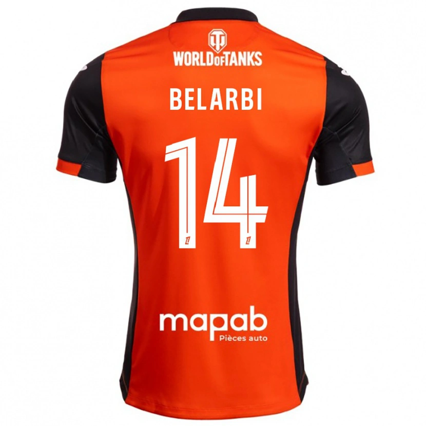 Danxen Kvinder Sohaib Belarbi #14 Sort Orange Hjemmebane Spillertrøjer 2025/26 Trøje T-Shirt